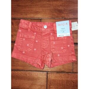 NEW Cat & Jack Red Shorts With Stars, Size 12 Months